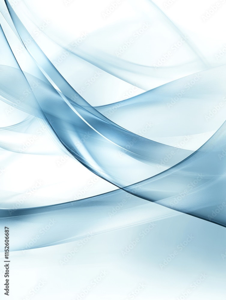 Poster abstract blue waves create a serene and calming visual effect.