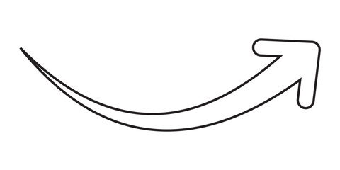 black arrow icon on white background. flat style. arrow icon for your web site design, logo, app, UI. arrow indicated the direction symbol. curved arrow sign.