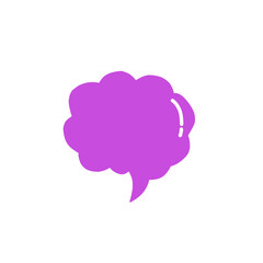 purple speech bubble vector