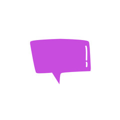 purple speech bubble vector