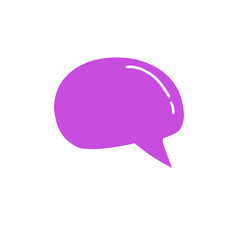 purple speech bubble vector