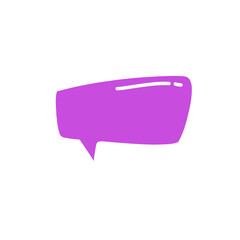 purple speech bubble vector