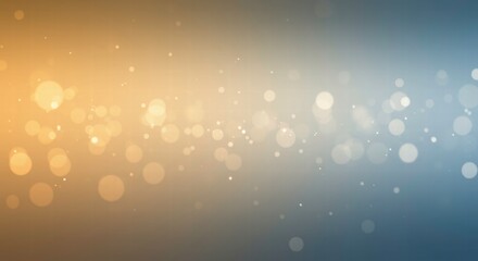 Golden Hour Sparkle: Abstract background with soft, glowing bokeh lights in warm gold and cool blue tones. Perfect for dreamy, elegant designs.