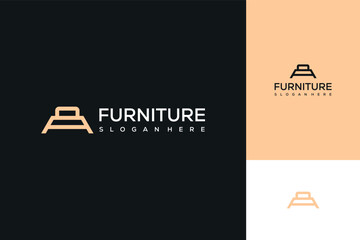 Luxury furniture minimalist logo design inspiration