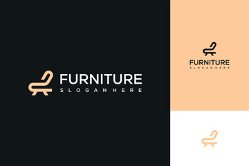 Luxury furniture minimalist logo design inspiration