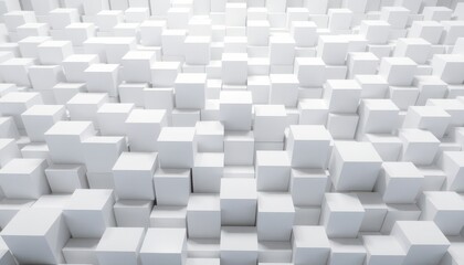 a close up of a bunch of white cubes in a room