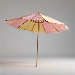 Fototapeta premium Tall Beach Umbrella with Pastel Colors