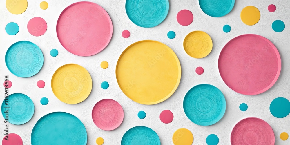 Poster A colorful background with many different colored circles
