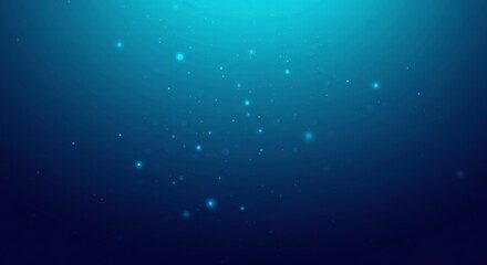 Fototapeta premium Deep Blue Abstract: A mesmerizing digital art piece with twinkling particles floating in a deep blue abyss. evoking feelings of mystery, serenity, and the vastness of space.