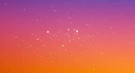 Obraz premium Abstract Gradient with Shimmering Lights: A mesmerizing blend of vibrant orange and purple hues creates a captivating backdrop, adorned with ethereal, shimmering lights that dance across the canvas.