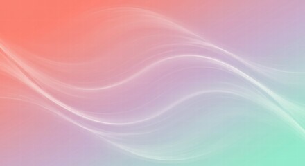 Fototapeta premium Abstract Gradient Swirls: A captivating blend of soft pink, purple and green hues creates a dreamy, ethereal background with subtle, flowing white lines.
