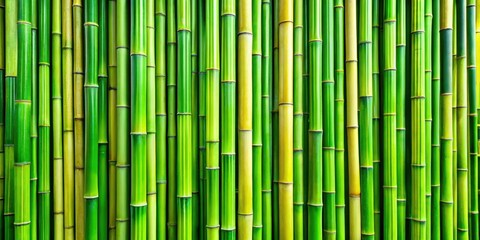 Fototapeta premium Vibrant Green Bamboo Stalks Forming a Natural Textured Background for Design Projects