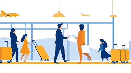 Family Airport Departure