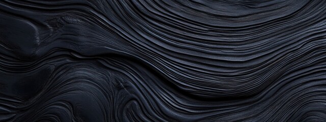 Abstract dark gray wavy lines background texture.