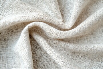 A white fabric with a pattern on it