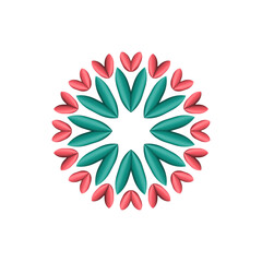 Geometric Floral Mandala Pattern Art