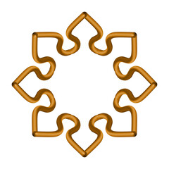 Unique Golden Flower Shape