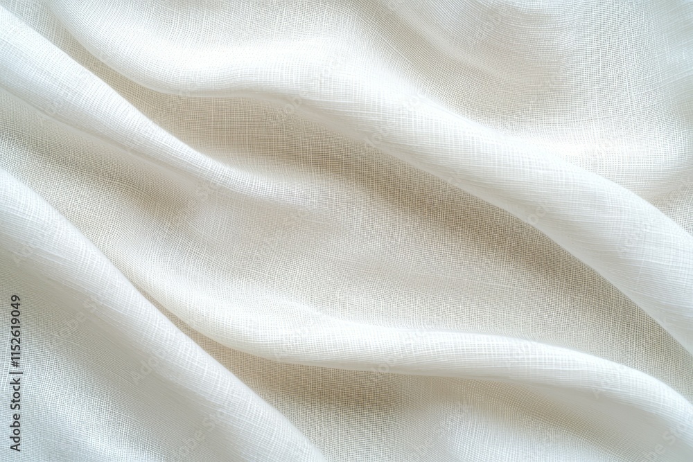 Poster a white fabric with a pattern of lines