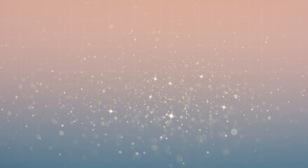 Fototapeta premium Soft Pastel Gradient with Shimmering Lights: A delicate and ethereal backdrop, featuring a gentle transition from soft pink to a cool blue, with a subtle scattering of white sparkling lights.