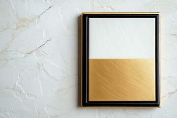 Fototapeta premium A gold and white framed picture