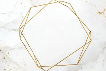 A gold frame with a white background