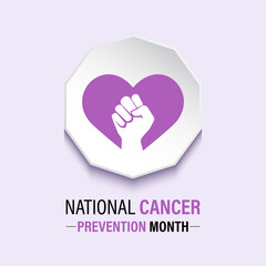 Vector illustration on the theme of National Cancer Prevention month observed each year during February. Design for banner, cards, prints, social media, poster, flyer and background design template.