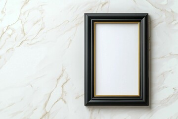 A black frame with a white background