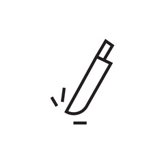 no knife cut icon outline vector eps