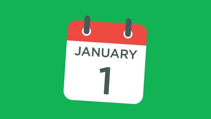 calendar - January 1 icon illustration isolated vector sign symbol