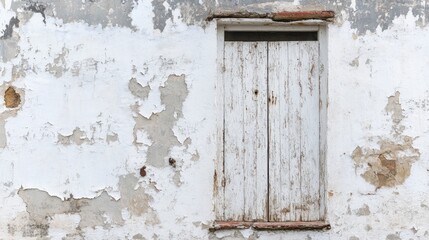 A weathered white wall with subtle peeling and marks, offering ample space to insert text or visual elements for design purposes