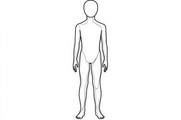 Smooth Minimalist Gender-Neutral Child Body Outline