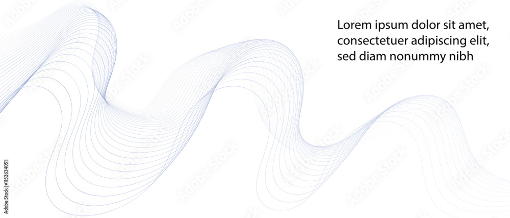 Poster line abstract wavy background. wave lines pattern on white background. wave flowing liquid line. cur