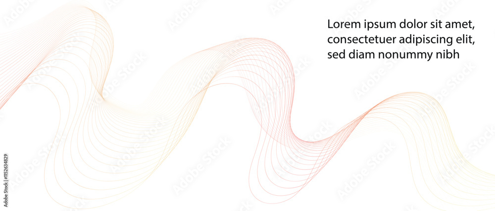 Poster line abstract wavy background. wave lines pattern on white background. wave flowing liquid line. cur