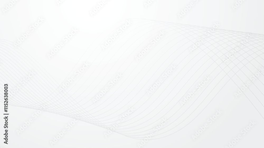 Aufkleber abstract black wave lines on white background. dynamic wave pattern. modern flowing wavy lines. futu