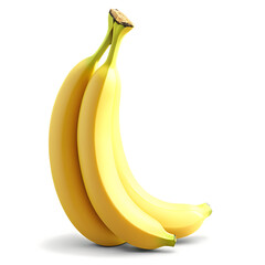 PNG 3D banana illustration isolated on a white background