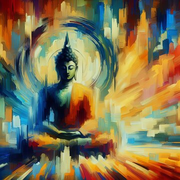 Happy Vesak Day, Buddha Purnima wishes greetings with buddha and lotus illustration. Can be used for poster, banner, logo, background, greetings, print design. abstract vector illustration design.
