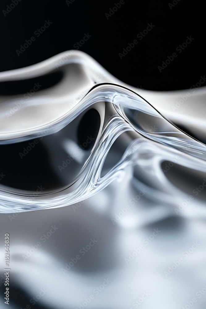 Poster a piece of paper with a wave pattern on it
