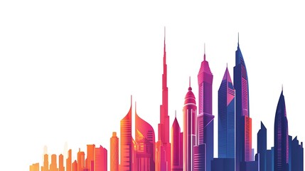 Obraz premium Iconic Travel Landmarks YouTube Banner Design
