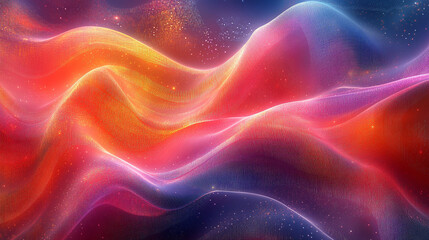 Vibrant abstract digital design with chaotic patterns, blending colors and shapes, creating a sense of motion and depth.

