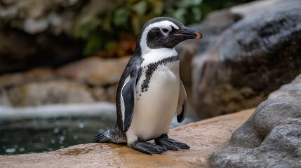 Naklejka premium Close up of penguin