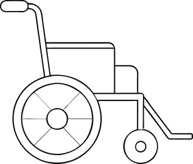  a wheelchair icon on white background 