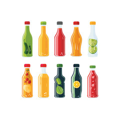 vegetables in a bottle design modern vector template