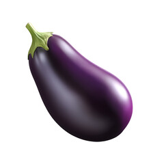 PNG 3D Eggplant illustration isolated on a white background