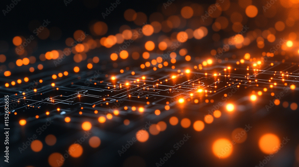 Poster abstract digital background with smooth curves symbolizing technological processes, network abilitie