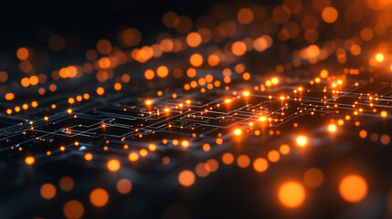 Abstract digital background with smooth curves symbolizing technological processes, network abilities, and digital storage, representing the future of science and education in the digital age