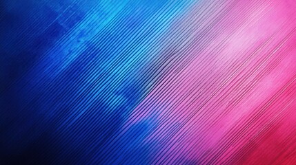 A futuristic abstract background with sharp diagonal blue and pink lines glowing on a glass-textured surface, with a photorealistic high-contrast lighting effect
