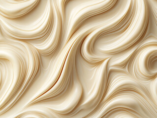 Obraz premium Creamy texture with elegant swirls and soft waves, perfect for backgrounds