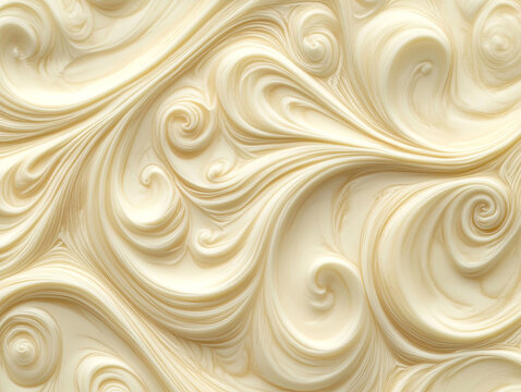 Cream colored pattern with detailed swirls, creating classy and elegant texture
