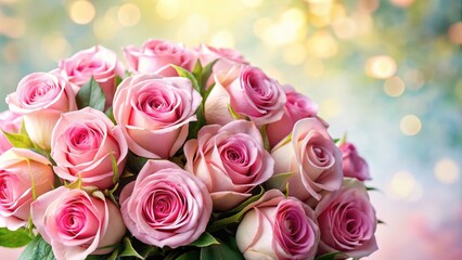 Beautiful Bouquet of Pink Roses, floral arrangement, love symbols, floral arrangement,love symbols