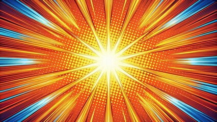 Fototapeta premium Comic book action layout background with power fx and of dynamic speed effects, comic book
